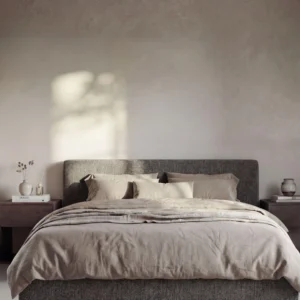 Leora Grey Upholstered Bed