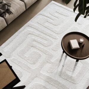 Brevin Geometric Off White Rug