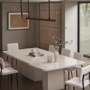 Santorini Beige Marble Dining Table